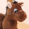 Cute Cartoon Plush Horse Doll Keychain Miniature Stuffed Animal Keyring Bag