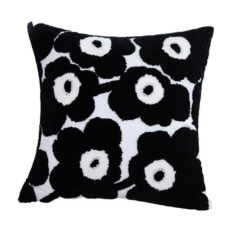 Flower Zebra Checkered Line Tiger Pattern Plush Cushion For Bedroom Lounge And