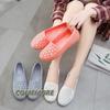 Fashion Flat Shoes Women Hollow Out Slip On Casual Nurse Shoes Summer Loafers Female Sandals Shallow Beach Breathable Classic Round Head