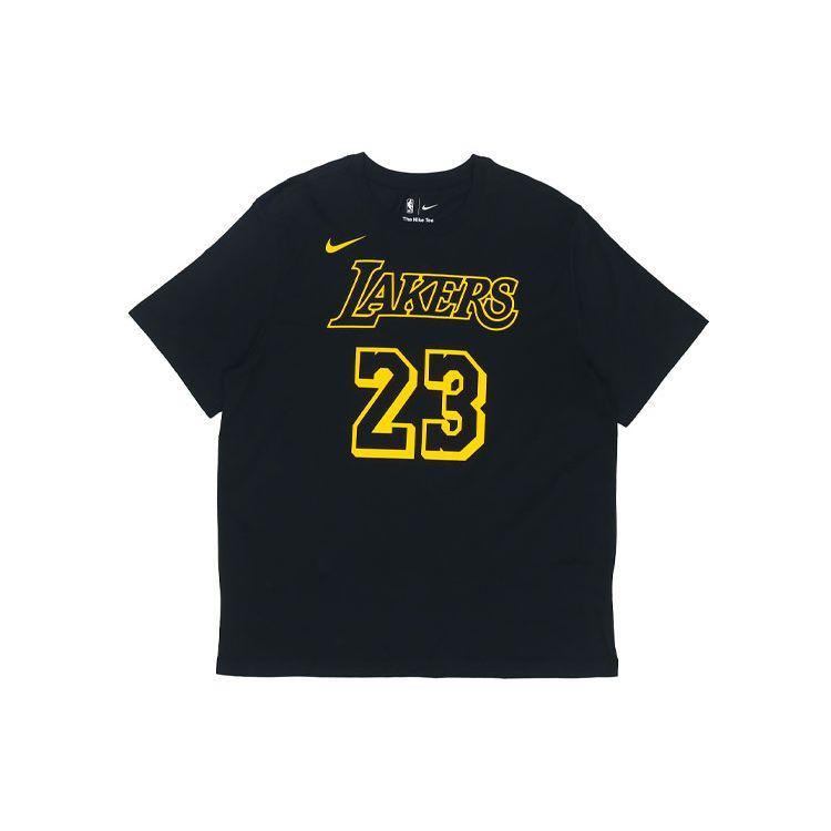 Nike Los Angeles Lakers LeBron James #23 Breathable Casual Sports T-Shirt Men Tops Black AA2591-022