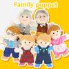 Family Hand Puppet Glove Grandparents Mom  Member Stuffed Plush Doll  Gift For Kids Children Birthday Xmas