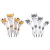 Golf Cover Head Cover 4-piece Set Driverwood FW 2-piecehybrid UT Cover Knitted with Conversion Tag Akita Dog Design (beige)
