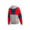 Adidas Originals Trefoil Knitted Hoodie With Color Block Men Tops Grey Red Blue FM2207
