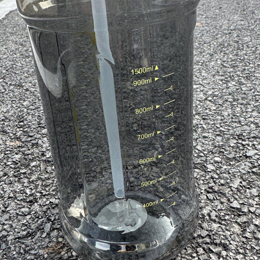 2000ml Water Bottle PC Plastic Leakproof High Capacity Sport Drinking Bottle with Straw for Gym Outdoor