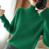 Autumn Winter Half High Collar Pullovers Sweaters Women Fashion Long Sleeve Casual Warm Base Knitted Sweater Woman Elegant Solid Slim Jumpers 25397