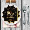 18th~60th Happy Birthday Party Napkins Black Gold Birthday Party Table Napkins Decorations Birthday Party Supplies