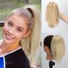 Elegant Women Synthetic Short Straight Claw Clip In Ponytail Extension Natural Looking Messy Bun Hair For Daily Cosplay Use