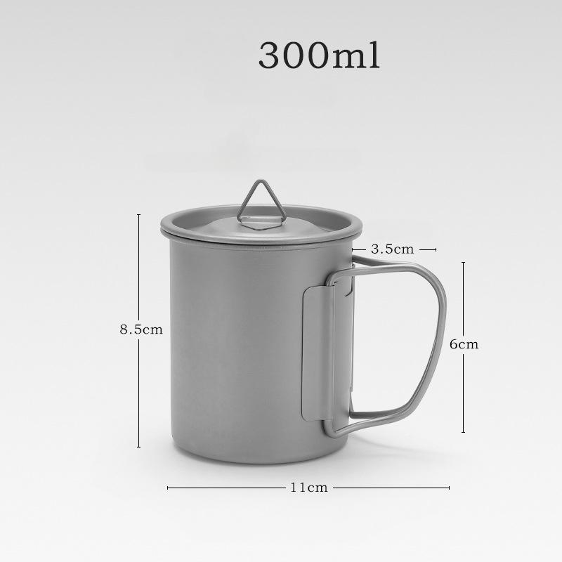 Titanium Cup for Coffee Ware Tea Ware Beer Mug Latte Cup With Lid Original Breakfast Cups Teaware Coffeeware Camping Mug