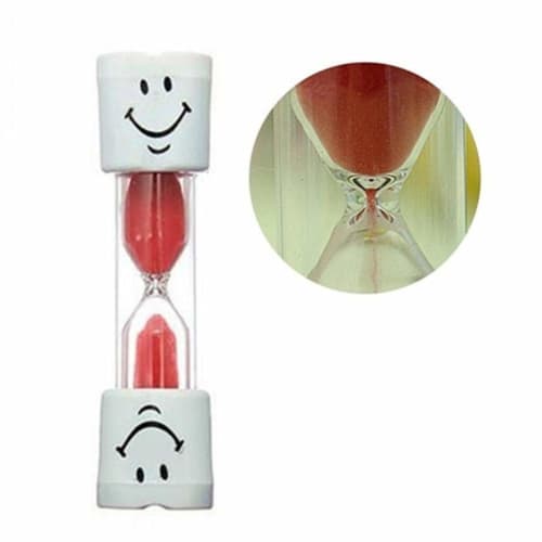 2-Minute Hourglass with Smiley Face Timer, Kids Toothbrush Timer, Cooking Timer, Training Timer, Multicolor