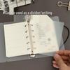 Frosted Plastic Binder Dividers – Clear Multi-Hole Top-Flip Index Pages