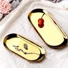 18cm Stainless Steel Gold Storage Tray Fruit Jewelry Display Plate Kitchen Vanity Organizer Tools Metal Home Storage Rack
