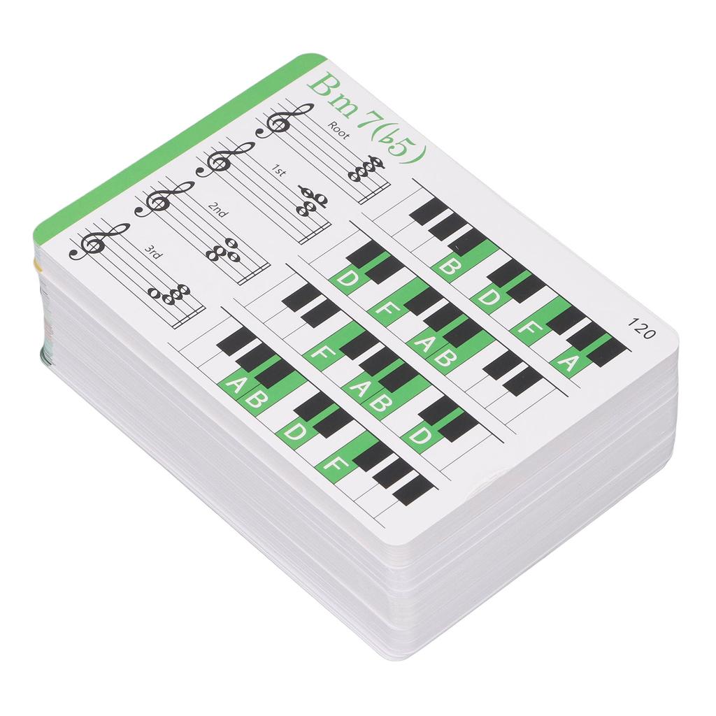 Music Flash Cards Colored Copper Plate Paper Piano Color Coded Flash Cards for Beginner