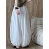 Breathable Cotton~summer New White Loose Bloomers Women's Design Wide Leg Pants Yamamoto Pants Relaxed Pants