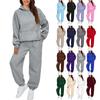 Womens 2 Piece Outfits Hoodie Sweatsuit Sets Oversized Sweatshirt Baggy Fall Fashion Sweatpants With Pockets