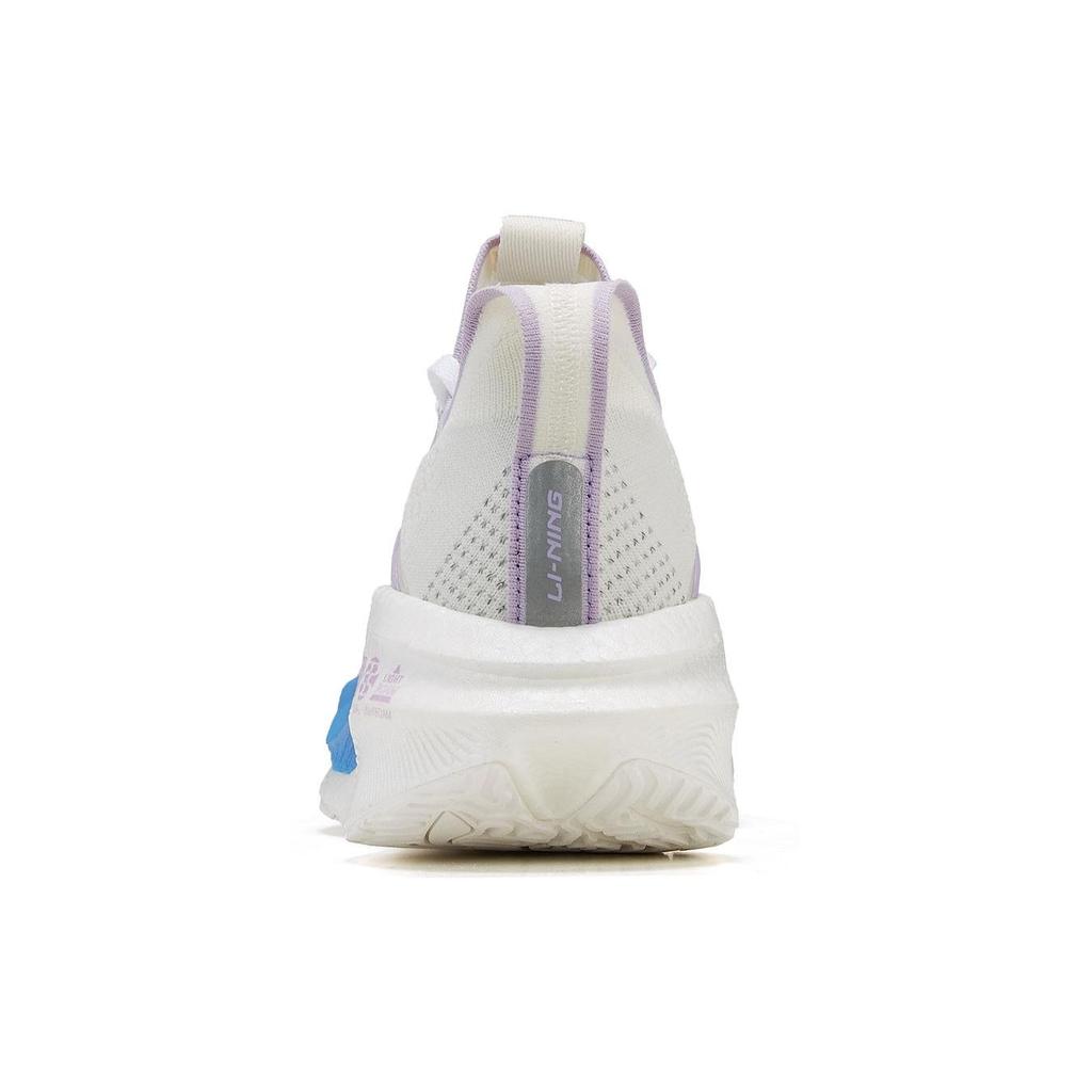 Li-Ning Essential Cotton Candy Shock Absorption Non-Slip Wear-Resistant Low-Top Casual Running Shoes Men Sneakers White Blue Purple ARRT007-16