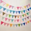 Fresh Triangle Birthday Banner: Fairy & Little Boy Theme Garland