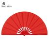Red Chinese Tai Chi Wedding Party Decor Plastic Bone Fan Yoga Fan Folding Stage Fan Kung Fu Fan