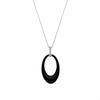 Luxenter Collier En Argent 925 Et Laque Noire Finition Ene Rhodium - Onves