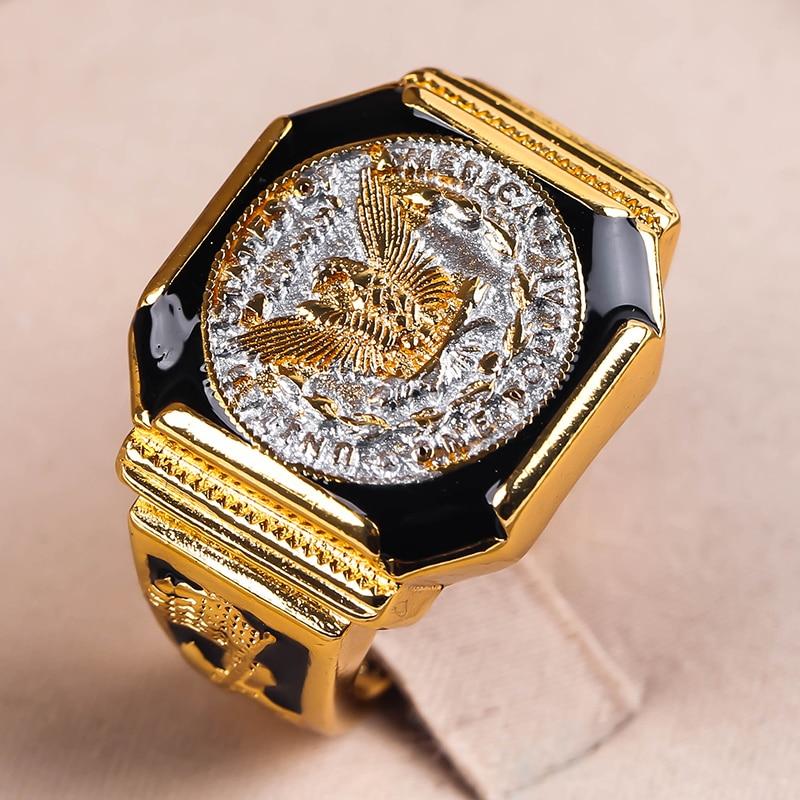 Модное кольцо King Ring Classic Punk Style American Eagle Rings для мужчин, индивидуальность, дизайн, ювелирные изделия, роскошные аксессуары для вечеринок, подарок