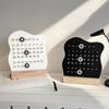 1pc Wood Perpetual Calendar Montessori Calendar Cute Desk Calendar Adjustable Week Month Date Display Calendar Home Office Desk