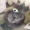 Teddy Bear Dog Bed Warm Fluffy Cat Sofa Bed with Armrests Non-Slip Detachable Washable Cozy Bear Cuddle Bed for Cats Dogs