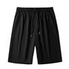 Men Shorts Adjustable Drawstring Waist Casual Trousers with Reinforced Pockets Solid Color Wide Leg Summer Sport Shorts