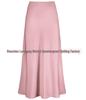 Elegant High Waist Fishtail Satin Midi Skirt for Women