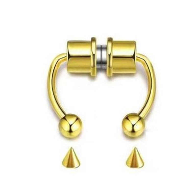 Fake Piercing Nose Ring Alloy Nose Piercing Hoop Septum Rings For Women Jewelry Gifts Fashion Magnetic Fake Piercing