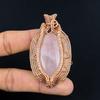 Rose Quartz Jewelry, 999 Copper Wire Wrapped Pendant Handmade Gemstone Jewelry, Gifts For Wife Brand New Pendant