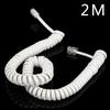 2m Telephone Handset Phone Coiled RJ10 To RJ10 Plug Cable Spring Cord 4P4c Lead
