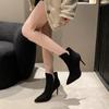 New Short Boots for Women, Autumn Pointed Shoes, Women's Boots, Thin Heels, Sexy High Heels, Winter Bare Boots