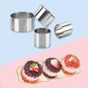 Stainless Steel Round Mousse Circle Seamless Dumplings Biscuits Cake Mold Four-piece Jelly Setting Mold Baking Tool