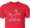 Some People Just Need a Pat On the Back Funny T Shirt Tee Push Stick Man