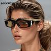 Y2K Punk Small Frame Oval Women Sunglasses Luxury Brand Design Trendy Vintage Square Goggles Sun Glasses For Ladies Eyewear