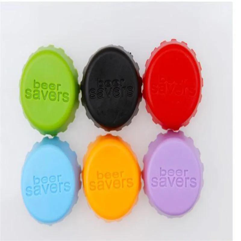 6Pcs Reusable Silica Gel Bottle Cap Sealed Beer Cap Vinegar Soy Sauce Bottle Soda Cola Cap Wine Protective Stopper