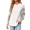 Fashionable Women's Long Sleeved Lightweight Sweater Loose Round Neck Top