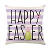 Cartoon Black and White Plaid Rabbit Print Pillow Cover Western Easter Home Living Room Cushion Cover Pillow
