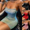 Sexy Party Club Dresses Women Solid Sleeveless Chain Slip Bodycon Dress Female Summer Sequin Mini Dress Lady Vestidos 21380