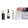 300ml Marble Ceramic Lotion Dispenser Refillable Soap Pump Bottle Empty Bottle Upgrades for Hand Sanitizer and Shampoo