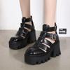 Breathable Hollow Out Shoes Woman Platform Chunky Heels Top Quality Punk Style Retro Gladiator Demonias Shoes On Heel