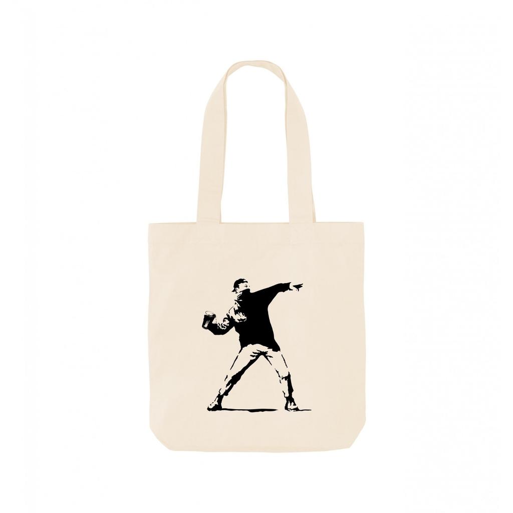 Apoh Festival Cup Thrower Banksy Tote Bag