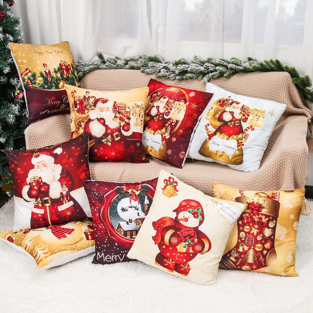 Christmas Ornament Navidad Noel Xmas Gifts Christmas Cushion Cover Merry Christmas Decorations for Home