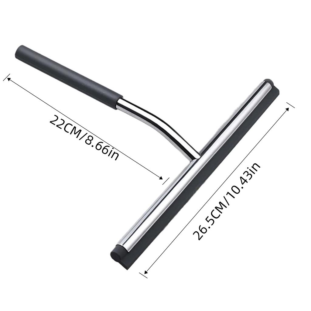 Household Cleaner Bathroom Scraping Shower Screen Window Cleaning Tool Scraper Squeegee Golden Stainless Steel Glass
