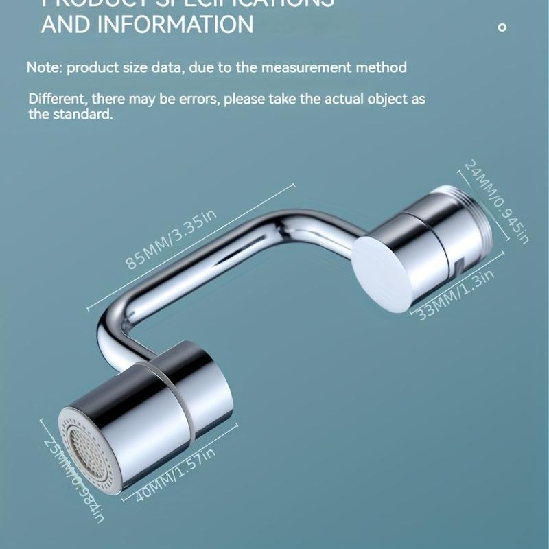 1080 Degree Rotating Stainless Steel Faucet, Splash-proof Mechanical Extension Arm For Bathroom Faucets, Enhance Your Bathing Experience