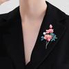 Fashion Chinese Style Enamel Peony Flowers Brooches For Women Clothing Coat Party Accessries Gifts