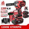 1200N.M Brushless Electric Impact Wrench 1/2'' Cordless Screwdriver Lithium-Ion Battery Power Tool for Makita 18V Battery