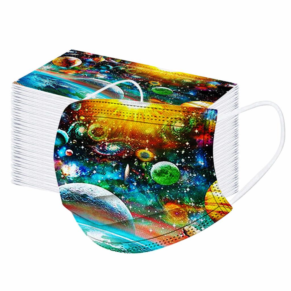 100PCS Children's Three-Layer Protective Dust-Proof Print Disposable Mask