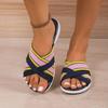 Women Slippers Platform Mesh Open Toe Mixed Color Wedges Female Sandals Summer Outdoor Beach Slipper Women Shoes Comfy