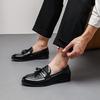 Fashion Plus Size 48 Men Business Dress Casual Fashion Elegant Formal Shoes Slip-on Evening Loafers Tassel Leather Shoes Wedding Shoes