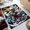 Demon Slayer Rug Japan Cartoon Comic Square Large Carpet Bedroom Door Mat Office Computer Chair Area Cushion Living Room Carpet